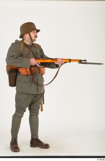  Austria-Hungary army uniform World War I. ver.1 - poses army poses with gun soldier standing uniform whole body 0015.jpg